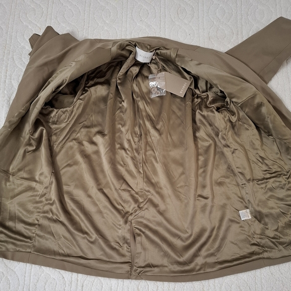 Meshki Simone Lined Oversized Blazer Button Olive Jacket Size Medium New - Picture 14 of 16